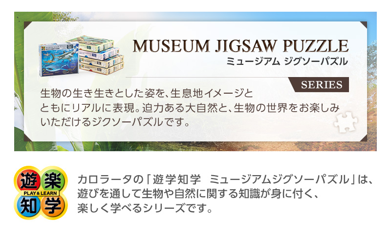 ミュージアムジグソーパズル 白亜紀の水辺の恐竜たち│カロラータ