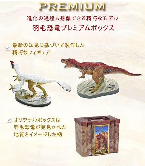 動物 生物 立体図鑑 羽毛恐竜プレミアムボックス / カロラータ オンラインショップ